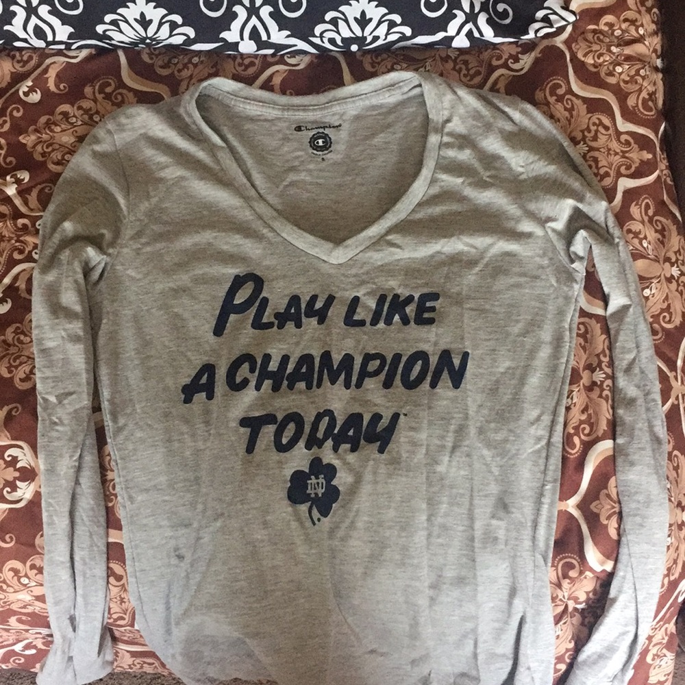 Champion-Norte Dame long sleeve T-shirt